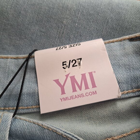 YMI Low Rise Juniors Jeans Wide-Leg Size 5/27 Light Blue Color NWT - Picture 8 of 11